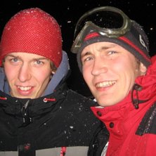 F&ouml;rsta sn&ouml;n i Ischgl. Foto: Filip Lorentzon. &Aring;kare: Jag &amp;amp; Erik.