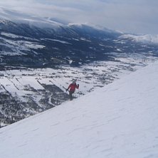 Topptur ved Oppdal. 30 cm pudder, og sol!. Foto: Kristian. &Aring;kare: Meg.