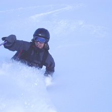 Offpist repan skiers left fr&aring;n Jochstock. Under... Foto: Erik Hedberg. &Aring;kare: Johan Carlsson.