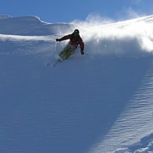 En av de b&auml;sta skiddagarna ever.... Foto: Mia Carl&eacute;n. &Aring;kare: Fredrik Carl&eacute;n.