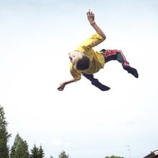 backflip med snurr en h&auml;rlig dag
. Foto: wille. &Aring;kare: alle(jag).