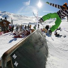 Contest day Val D&amp;#039;Isere snowpark. Foto: Brad Masters. &Aring;kare: Liam.