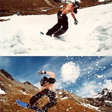 Fortfarande massvis med sn&ouml; uppe i bergen runt Re. Foto: Peter Lor&eacute;. &Aring;kare: Mark.