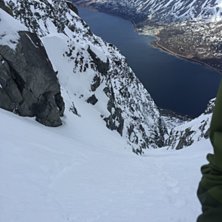 H&ouml;gst upp i Godmother of all coulouirs..