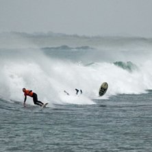 Surfv&auml;vling i Stavanger. m&aring;ste varit skikkeligt . Foto: Bj&ouml;rn Bonthron. &Aring;kare: ok&auml;nd.