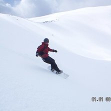 Obeskrivligt underbart puder&aring;k i or&ouml;rd sn&ouml;. Foto: Elin Persson. &Aring;kare: Karin Stenvall.
