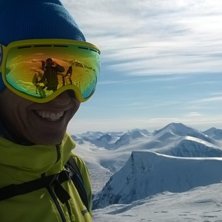 Heli i Abiskoalperna med Dick Johansson p&aring; Abisko.