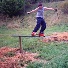 Har satt opp en rail hjemme som har blitt brukt my. Foto: Thomas Tandberg. &Aring;kare: Anders Backe.