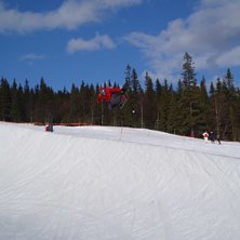 Jag i Bydalens lilla pipe.. Foto: Pierre Bohman. &Aring;kare: Therese Plahn.