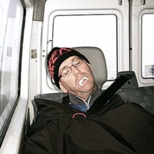 Foto: Johan Jonsson. &Aring;kare: Chefsvampyr Niklas Allestig helt utpumpad efter en dag p&aring; Draculas slott..