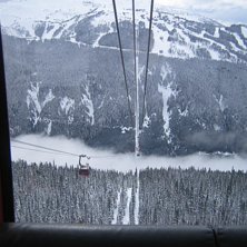 Peak 2 Peak Gondola Mars 2011. Foto: Albert Sedig. &Aring;kare: Daniel Sedig.