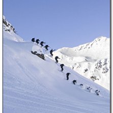 Peter droppar lite en solig dag i Gargellen och ja. Foto: Martin Holm. &Aring;kare: Peter Andersson.