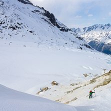 Den l&auml;gre v&auml;gen upp fr&aring;n glaci&auml;ren.