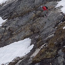 Foto: Johan Hellman. &Aring;kare: Sverre Liljequist p&aring; v&auml;g mot mellanlandning p&aring; sitt sista dropp..