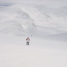 Topptur upp till Gr&ouml;nfj&auml;ll. Tuffftv&auml;der men Mla. Foto: Magnus Lageson. &Aring;kare: Malin Lageson (Larsson).
