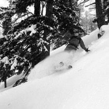 Skogs&aring;kning i courmayeur en riktigt sn&ouml;ig och mu. Foto: Linus Gunnarsson. &Aring;kare: Eric Westling.