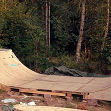 Rampen vi byggde p&aring; min tomt i sommras. Foto: Johan Liljeros. &Aring;kare: Non.