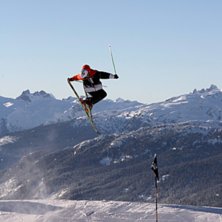 Blackcomb parken bj&ouml;d p&aring; en solig dag.. Foto: John Hedlund. &Aring;kare: Jesper Vestman.