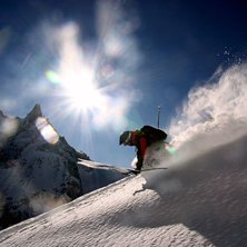 Magisk kombination av kall morgonsol, torr sn&ouml;, o. Foto: Martin Lundgren. &Aring;kare: David Forsberg.