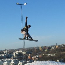 En fin dag p&aring; v&aring;rkanten i Sthlm n&auml;r liftarna st. Foto: Ola Larsson. &Aring;kare: Kristofer Palm.