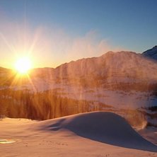 Sol og vindstille
Nok en str&aring;lende dag p&aring; Gausta.