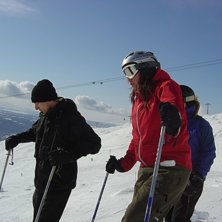 En fin skoldag p&aring; toppen. Foto: Danne Gustafsson. &Aring;kare: Kickan, Lump och Julia.