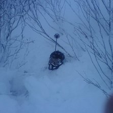 F&ouml;rsta pudret i bachsite, St Anton.. Foto: Pettax. &Aring;kare: Richard.