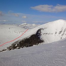 V&auml;gen upp fr&aring;n baksidan av Helagsfj&auml;llet. Man s. Foto: Mattias Skantz.