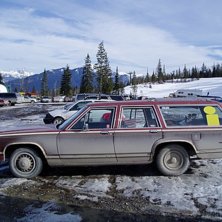 V&auml;rldens b&auml;sta lastutrymme! 195 l&aring;nga  skidor i. Foto: Eric Efraimsson.