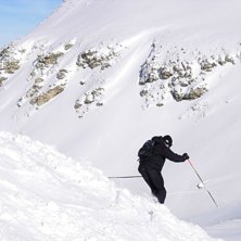 &Auml;nnu en str&aring;lande skiddag i Val d&amp;#039; Iser. Foto: Anna Kylner. &Aring;kare: Mattias Kylner.