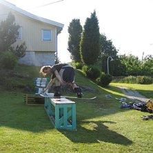 Mys och kul i solen. Foto: Gutta Zellmer. &Aring;kare: Johan Littorin.