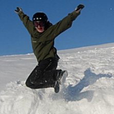 Ett riktigt gl&auml;djehopp!. Foto: Rebecka. &Aring;kare: Lovisa.