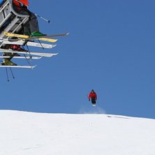 Nej liftkorgen &auml;r inte photoshopad.... Foto: Dan Rudhag. &Aring;kare: Per Rudhag.