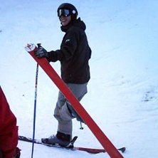 &aring;kte precis nedf&ouml;r en brant r&auml;nna ned mot ravin. Foto: Oskar Wistr&ouml;m. &Aring;kare: Hans Lind.