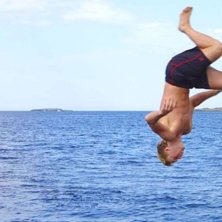 Gammal bild fr&aring;n klipporna nere i Onsala...