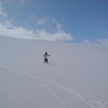 Johanna f&aring;r lite flyt i pudret. Foto: Gert Anderzen. &Aring;kare: Johanna Anderzen.