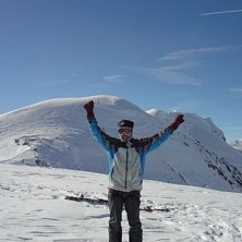 Mats p&aring; toppen av Auguille des Glaciers 3816 m. Foto: Lars B. &Aring;kare: Mats p&aring; toppen av Auguille des Glaciers 3816 m.