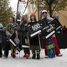 Vinnarna i railjammet.
Winter Show i Kungstr&auml;dg�. Foto: Hedda Berander.