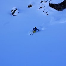 No friends on a powder day. That&amp;#039;s why I&. Foto: Carl P. Sylvan. &Aring;kare: Joakim Croy.
