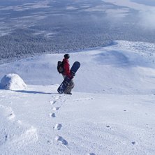 P&aring; baksidan av Lofsdalen. d&auml;r vi drar ett sk&ouml;nt. Foto: Per. &Aring;kare: Tore.