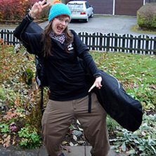 Jag &auml;r glad efter att ha &aring;kt br&auml;da f&ouml;r f&ouml;rsta. Foto: Arvid. &Aring;kare: Charli.