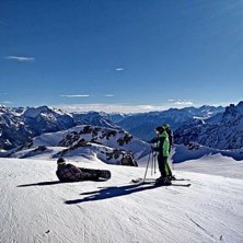 beautiful day in the slopes.