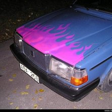 V&aring;r k&auml;ra gamla 245:a som Henke utsmyckade med un. Foto: David Wers&eacute;n. &Aring;kare: Simon, Christoffer, David och jag.