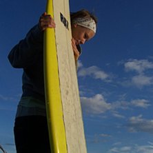 Jag chillar lite med johans surfbr&auml;da. Foto: Vet ej.