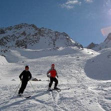 I Offpisten vid Bad Hofgastein. Foto: Petters pappa. &Aring;kare: Petter och Alex.