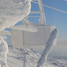 En lite l&auml;tt &ouml;versn&ouml;ad kabinbana. Foto: Erik.