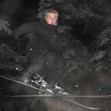 F&ouml;rsta &aring;ket i vinter. Foto: David Enlund. &Aring;kare: Max Trygg.