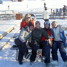 Foto: Ok&auml;nd man. &Aring;kare: Sandra, Ullis, Sara, Sigrid och jag.