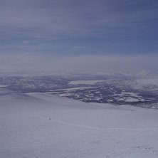 Taget fr&aring;n 1247-toppen med Kungsliften till v&auml;ns. Foto: Anna Bergstr&ouml;m. &Aring;kare: Jonatan Andersson.