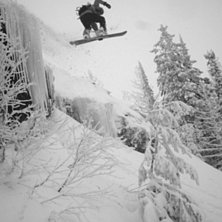 &Aring;kning vid ett omr&aring;de med drops med isvattenfall. Foto: fredrik Martinsson. &Aring;kare: Daniel forsberg.